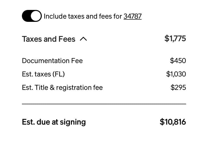 Taxes and Fees on the R1 Shop